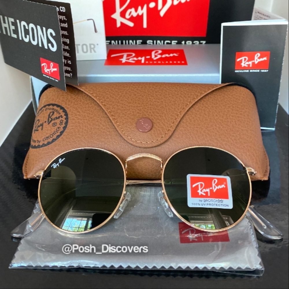 Ray-Ban Round Metal RB3447 Green Lens